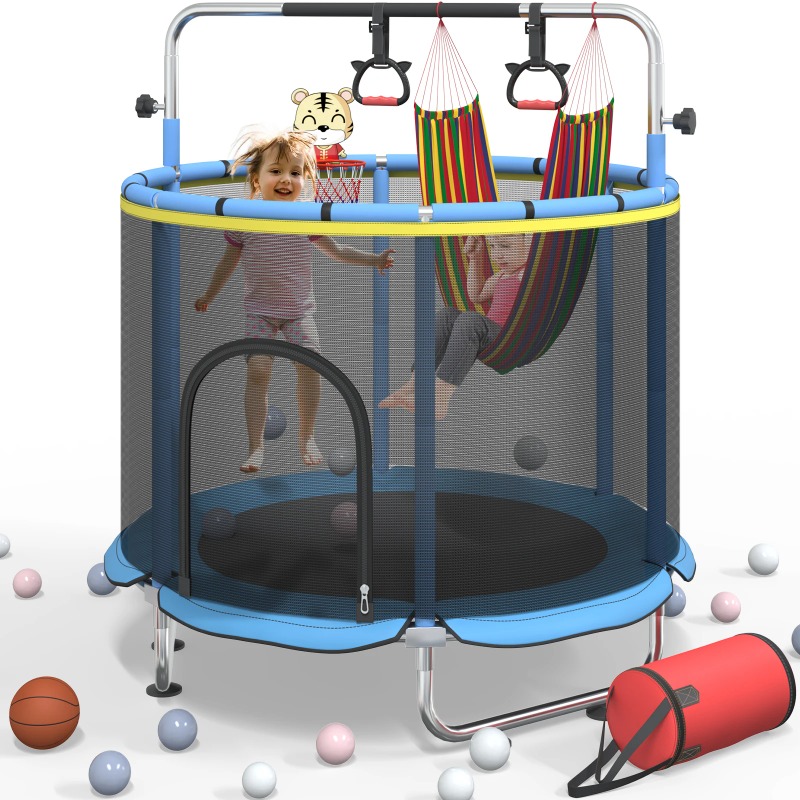 Kids Outdoor Hammock - Trampoline pour tout-petits de 5 pieds,