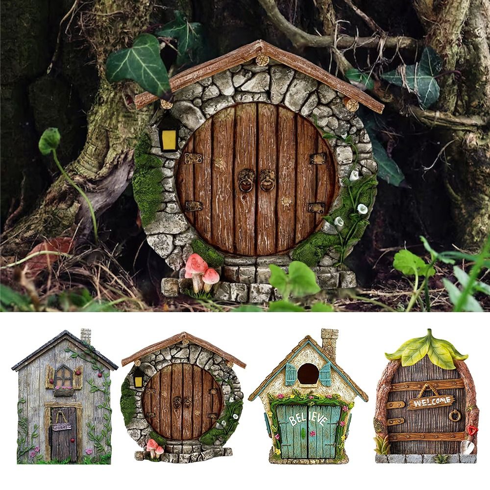 Kids Outdoor Fairy Garden - Figurines de porte de fenêtre de