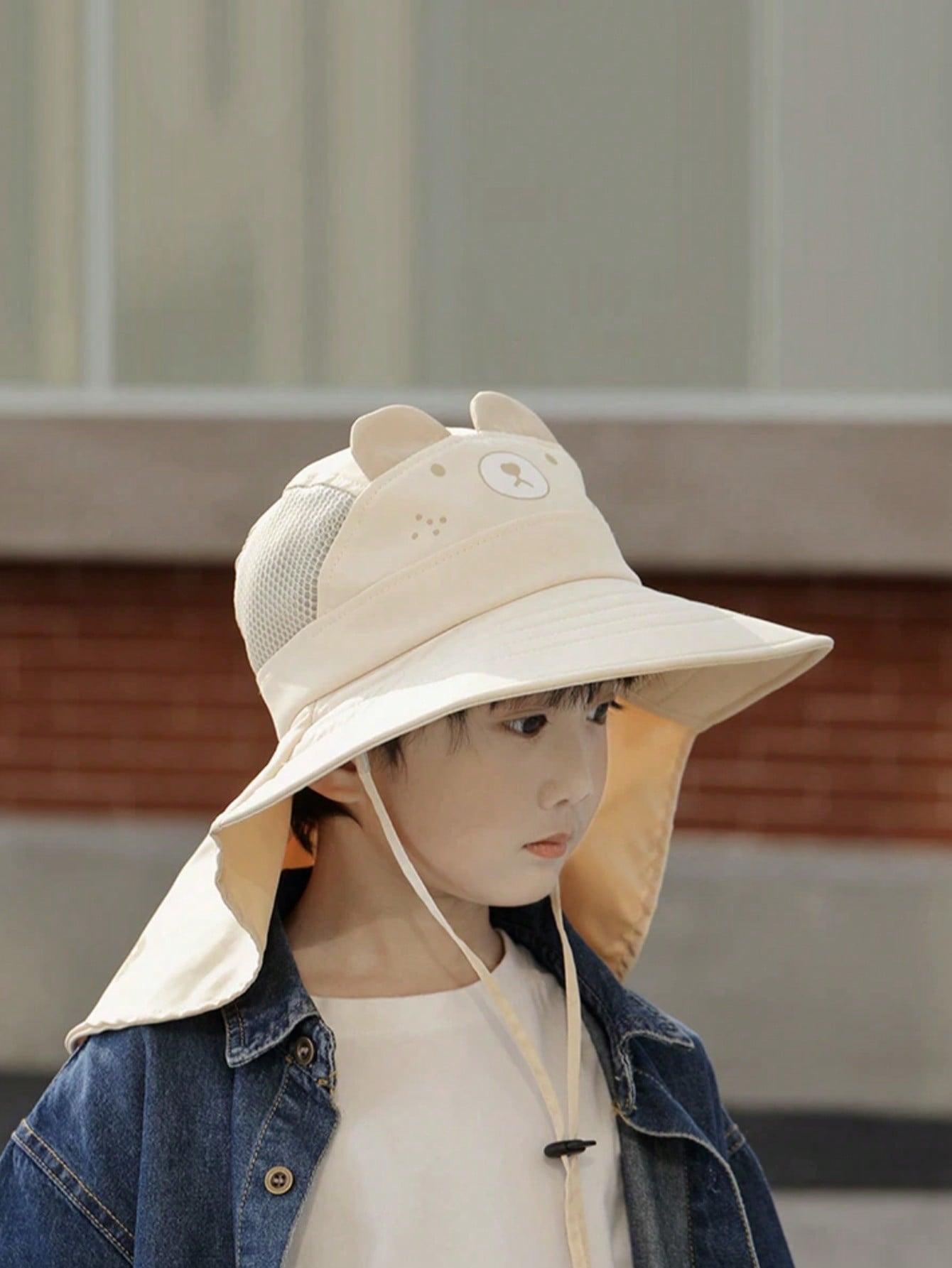 Kids Outdoor Hat - 1 chapeau bob enfant motif ours