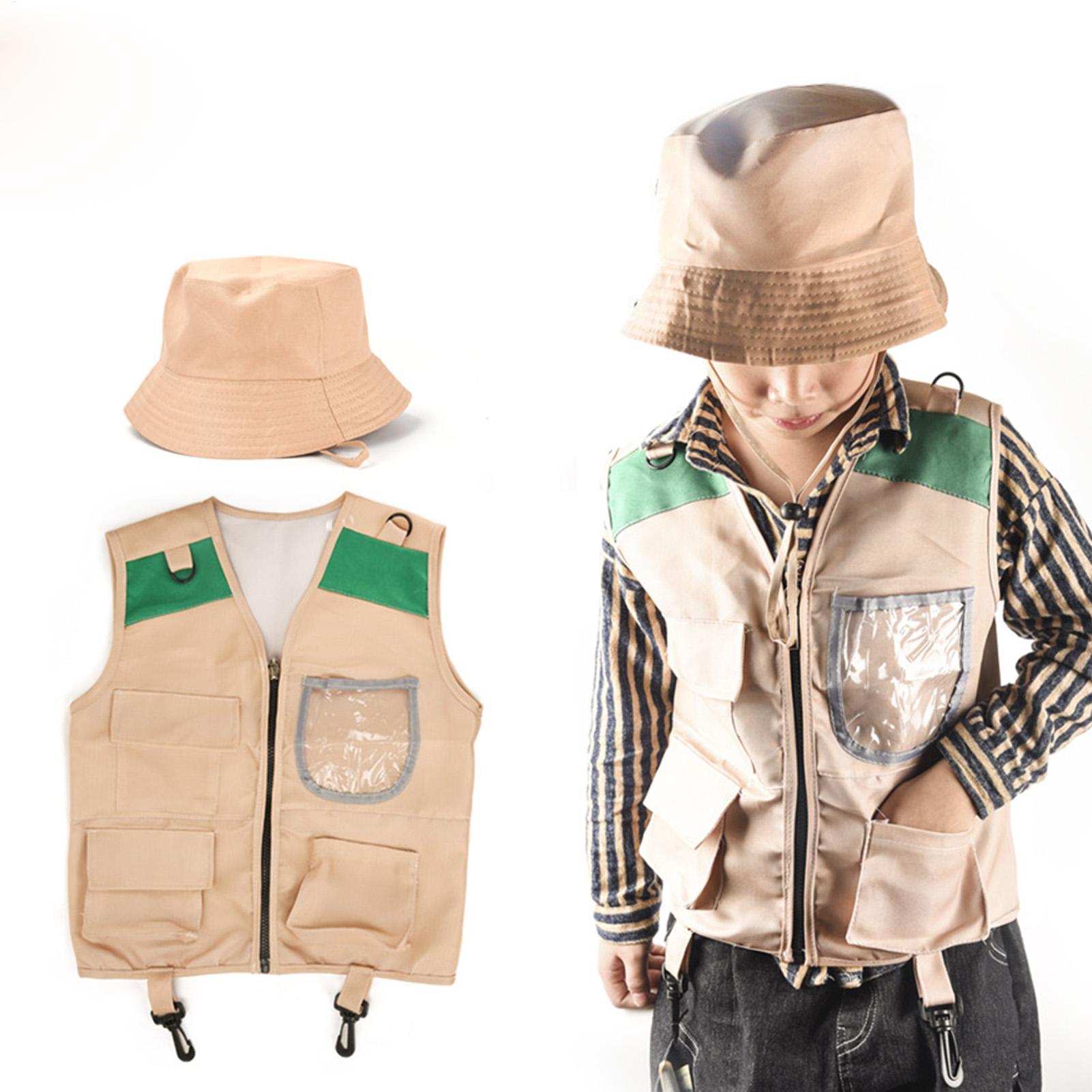 Kids Outdoor Umbrella - Ensemble chapeau et gilet d'explorateur pour