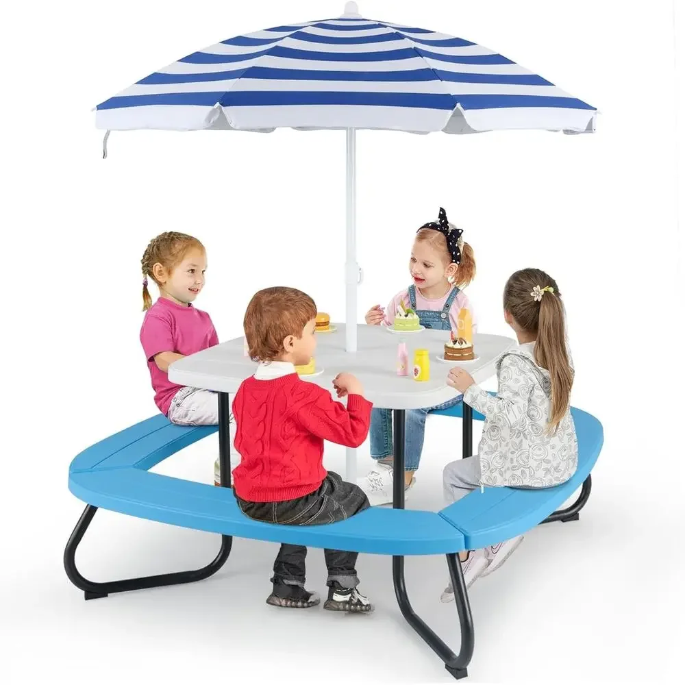 Kids Outdoor Umbrella - Table de pique-nique pour enfants 8