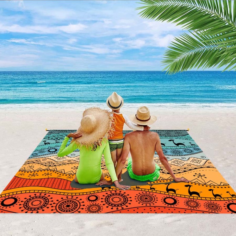 Kids Outdoor Mat Waterproof - Grande couverture de plage, imperméable, anti-sable,