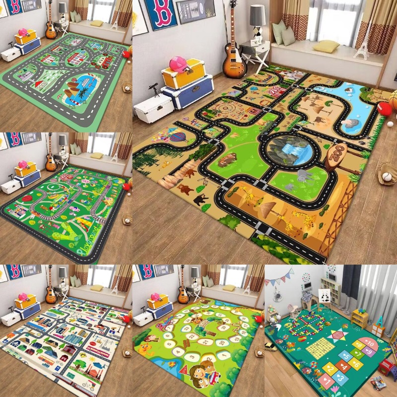 Kids Outdoor Zoo - Tapis de jeu de circulation pour