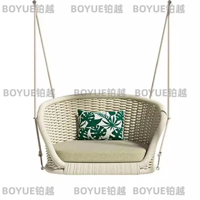 Kids Outdoor Hanging Chair - Fauteuil suspendu en rotin pour patio