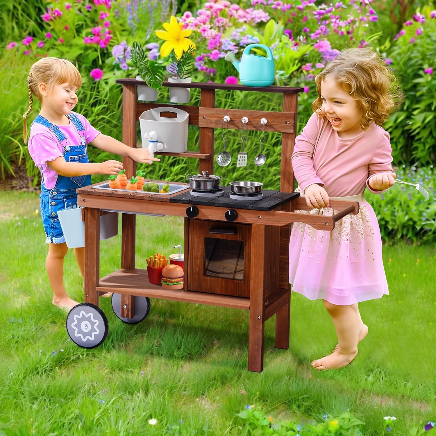 Kids Outdoor Sink - Cuisine de jeu d'extérieur en bois