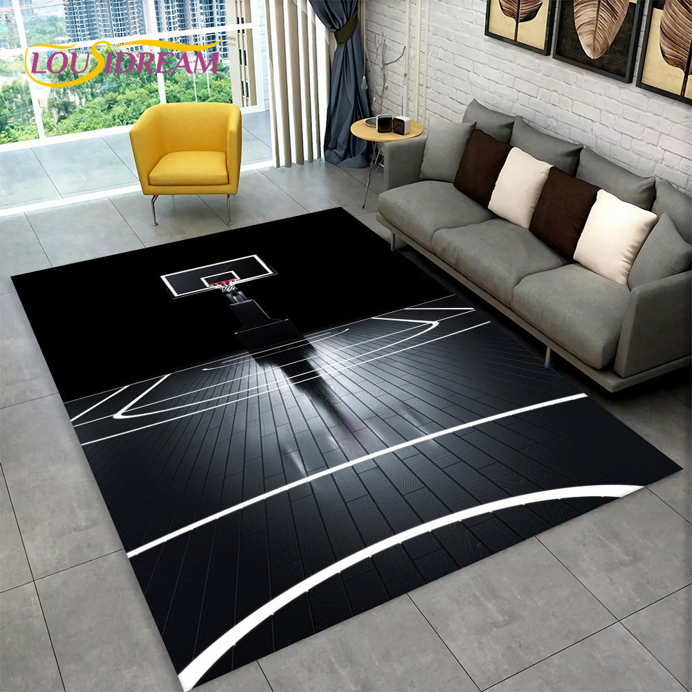 Kids Outdoor Mat Waterproof - Tapis de basket-ball 3D pour enfants,