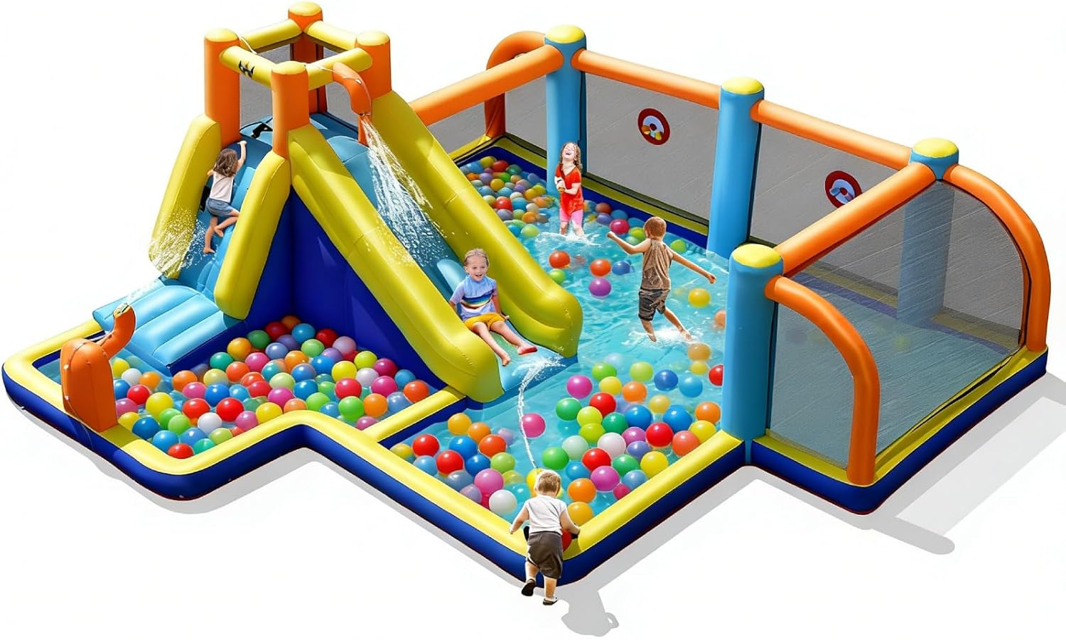 Kids Outdoor Water Park - Toboggan aquatique gonflable, château gonflable de