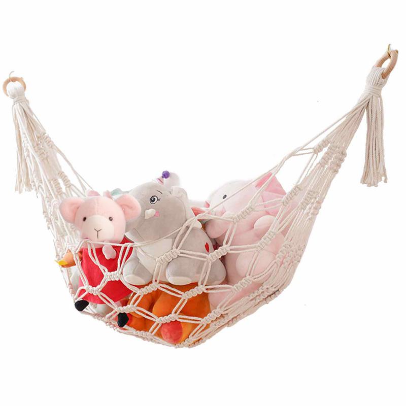 Kids Outdoor Hammock - Filet de hamac en macramé, rangement