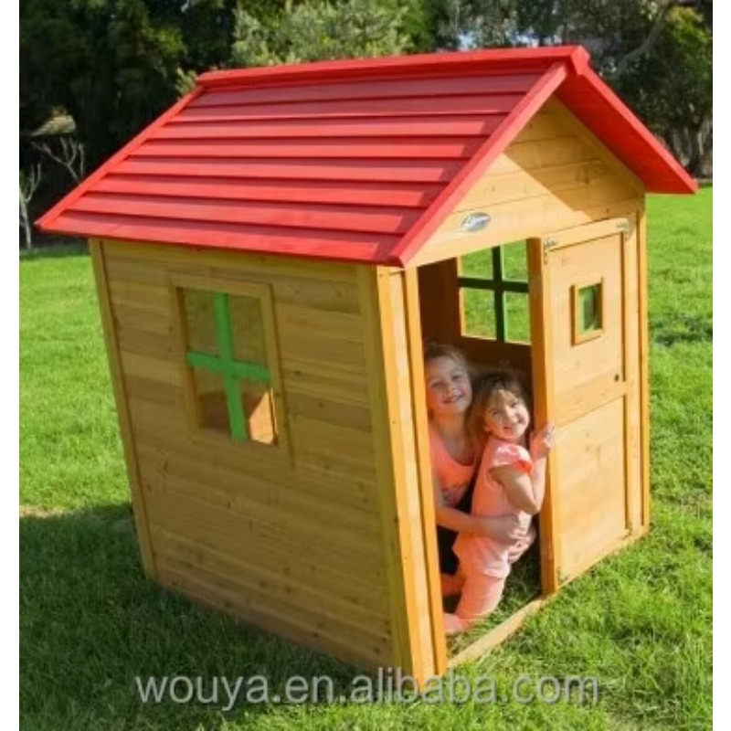 Kids Outdoor Playhouse - Maison de jeu en bois préfabriquée