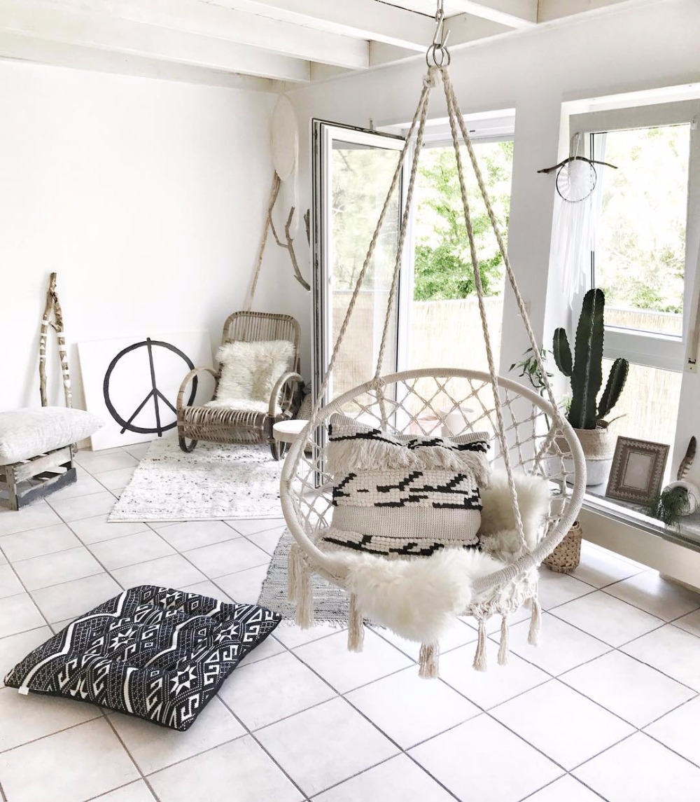 Kids Outdoor Hanging Chair - 2025 jardin nordique tricoté à la
