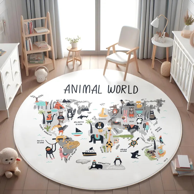 Tapis rond Cartoon Zoo - Anima - Kids Outdoor Zoo avis et prix