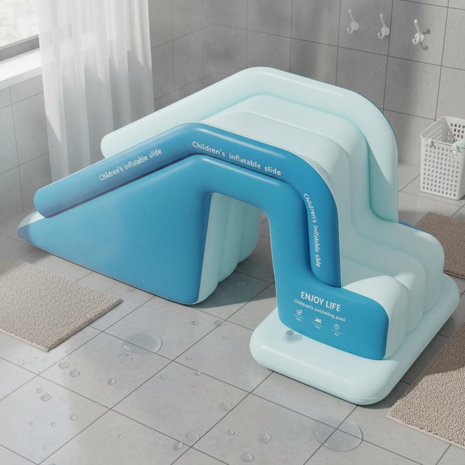 Toboggan gonflable pliable pou - Kids Outdoor Water Park avis et prix