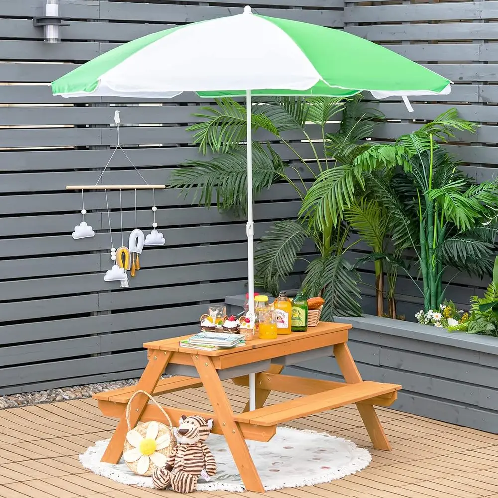 Table de pique-nique 4-en-1 en - Kids Outdoor Umbrella avis et prix