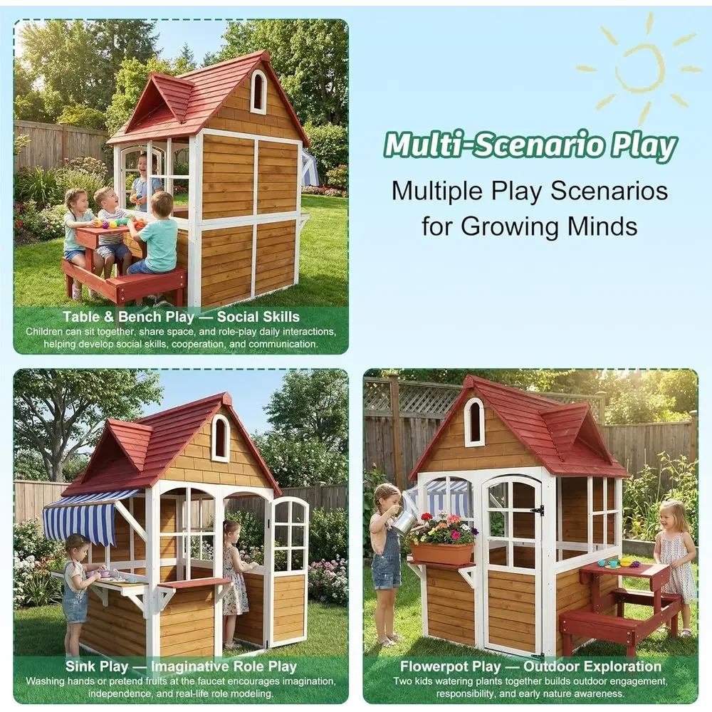 Grande maisonnette de jeu d'ex - Kids Outdoor Sink avis et prix