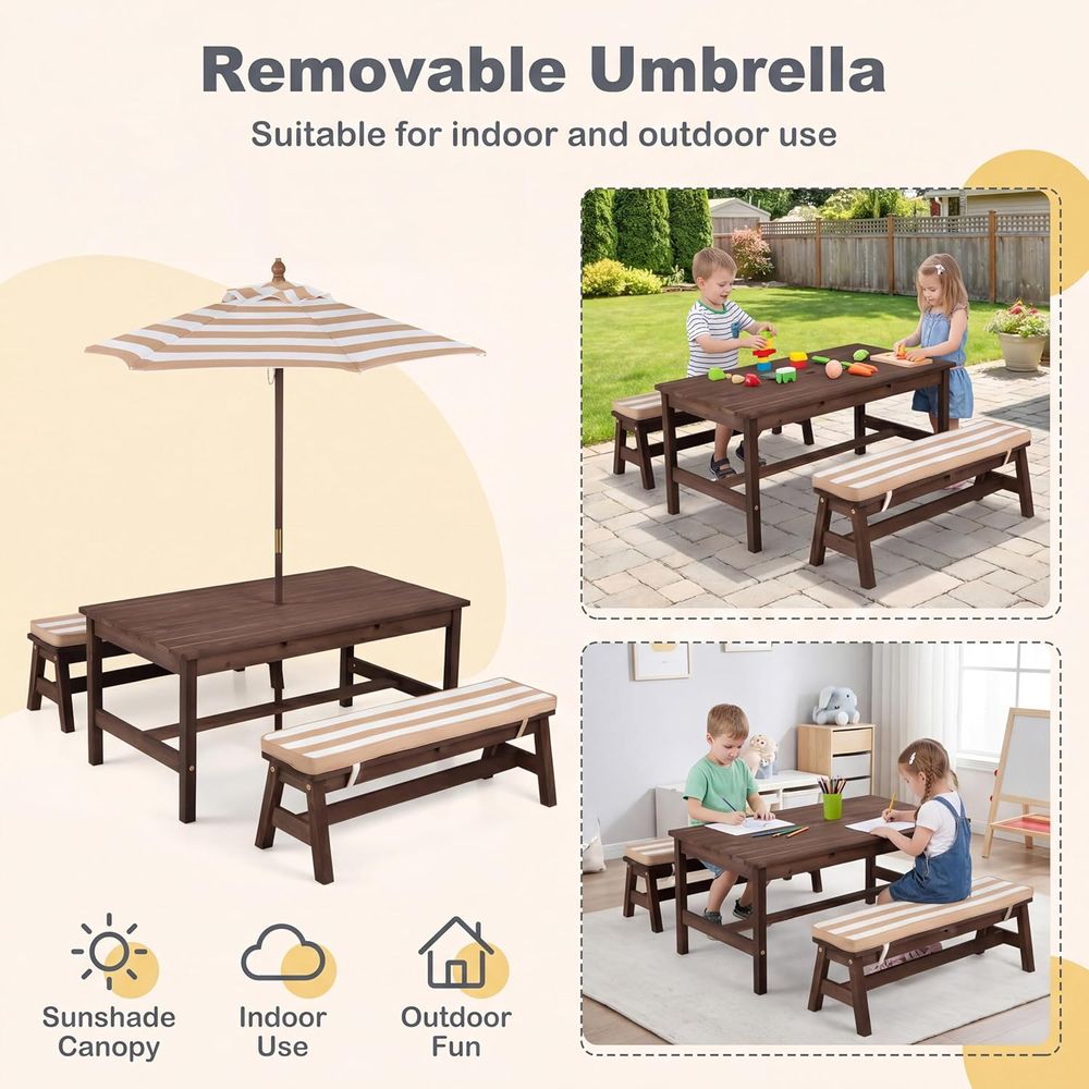Table de pique-nique pour enfa - Kids Outdoor Umbrella avis et prix