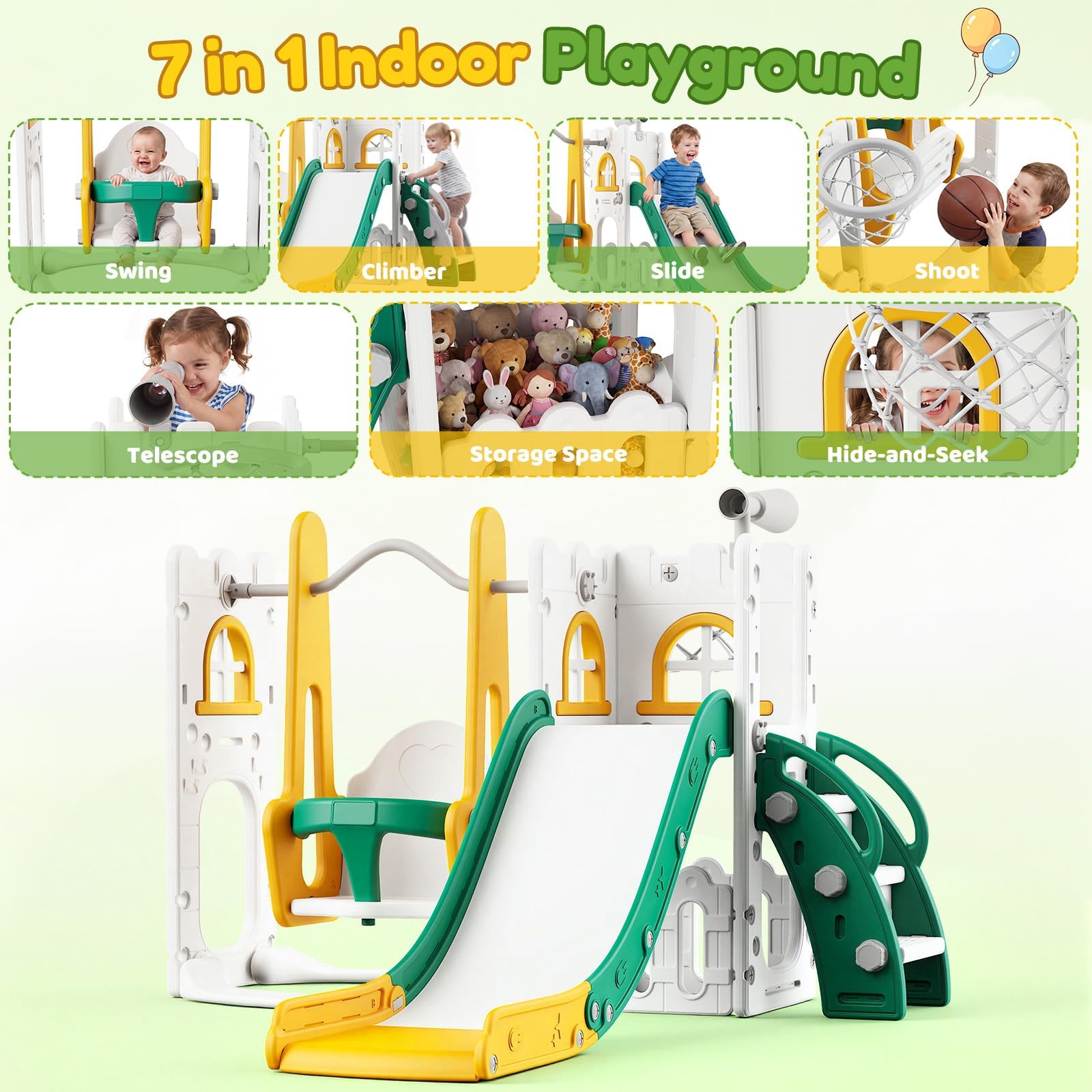 Ensemble de jeux 7 en 1 pour t - Kids Outdoor Playhouse avis et prix