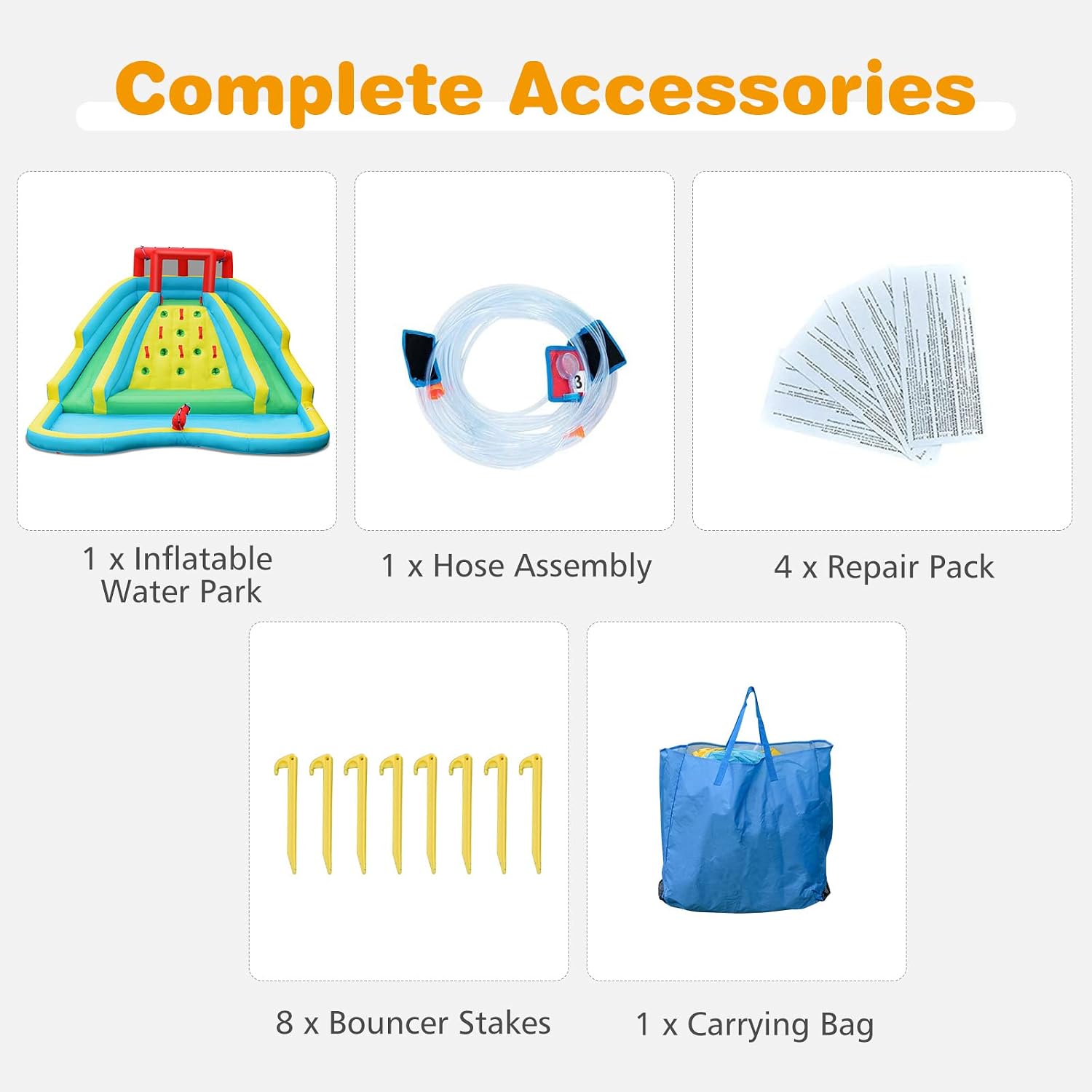 Toboggan aquatique gonflable g - Kids Outdoor Water Park avis et prix