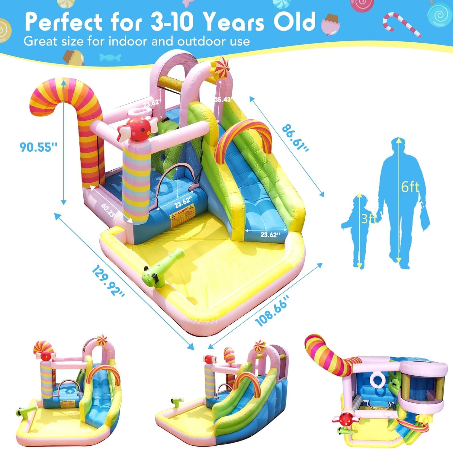 Toboggan aquatique gonflable p - Kids Outdoor Water Park avis et prix
