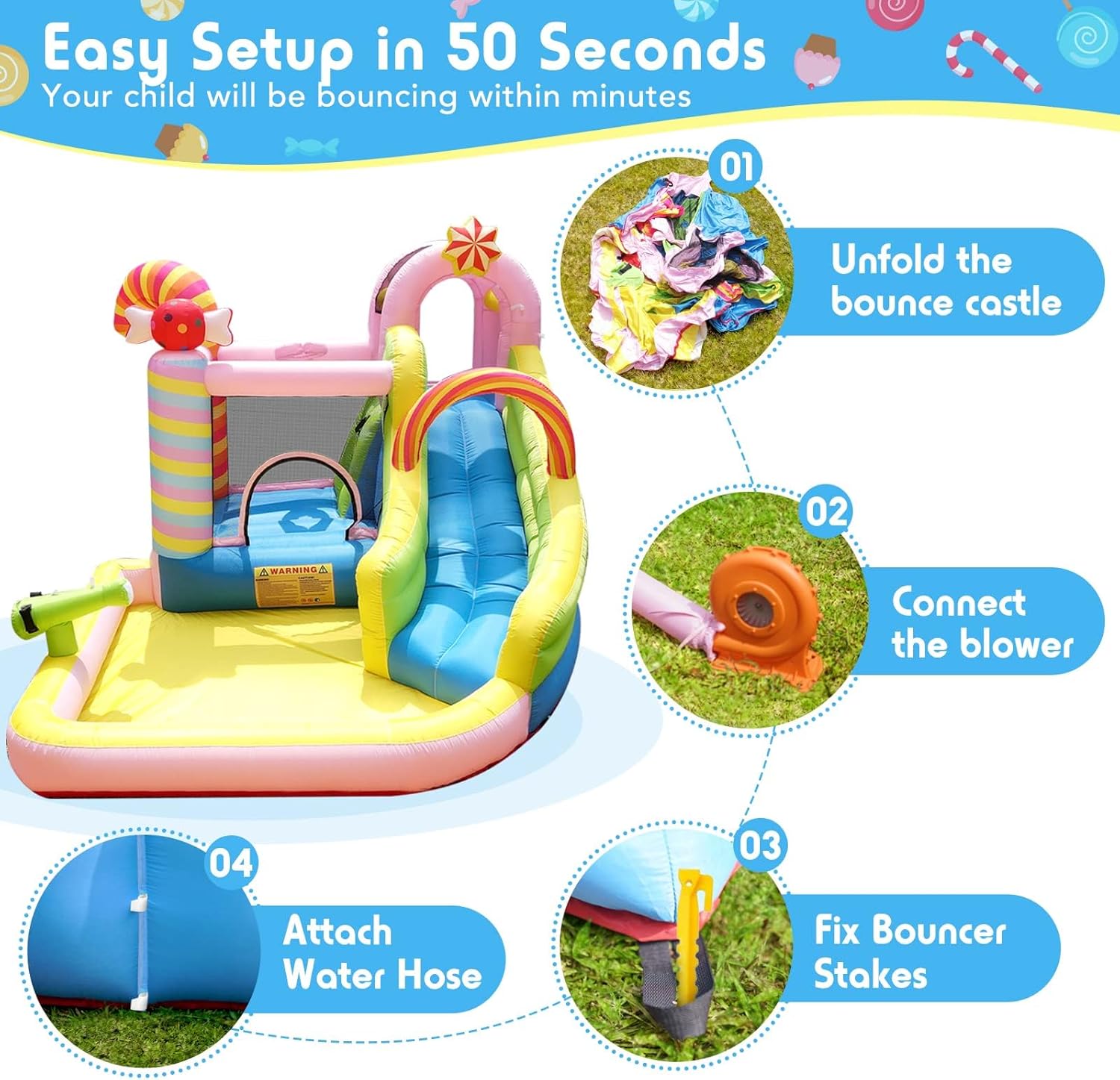 Toboggan aquatique gonflable p - Kids Outdoor Water Park avis et prix