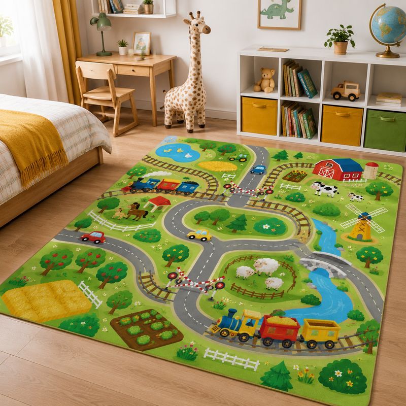 Tapis de jeu VIKAMA pour enfan - Kids Outdoor Zoo avis et prix