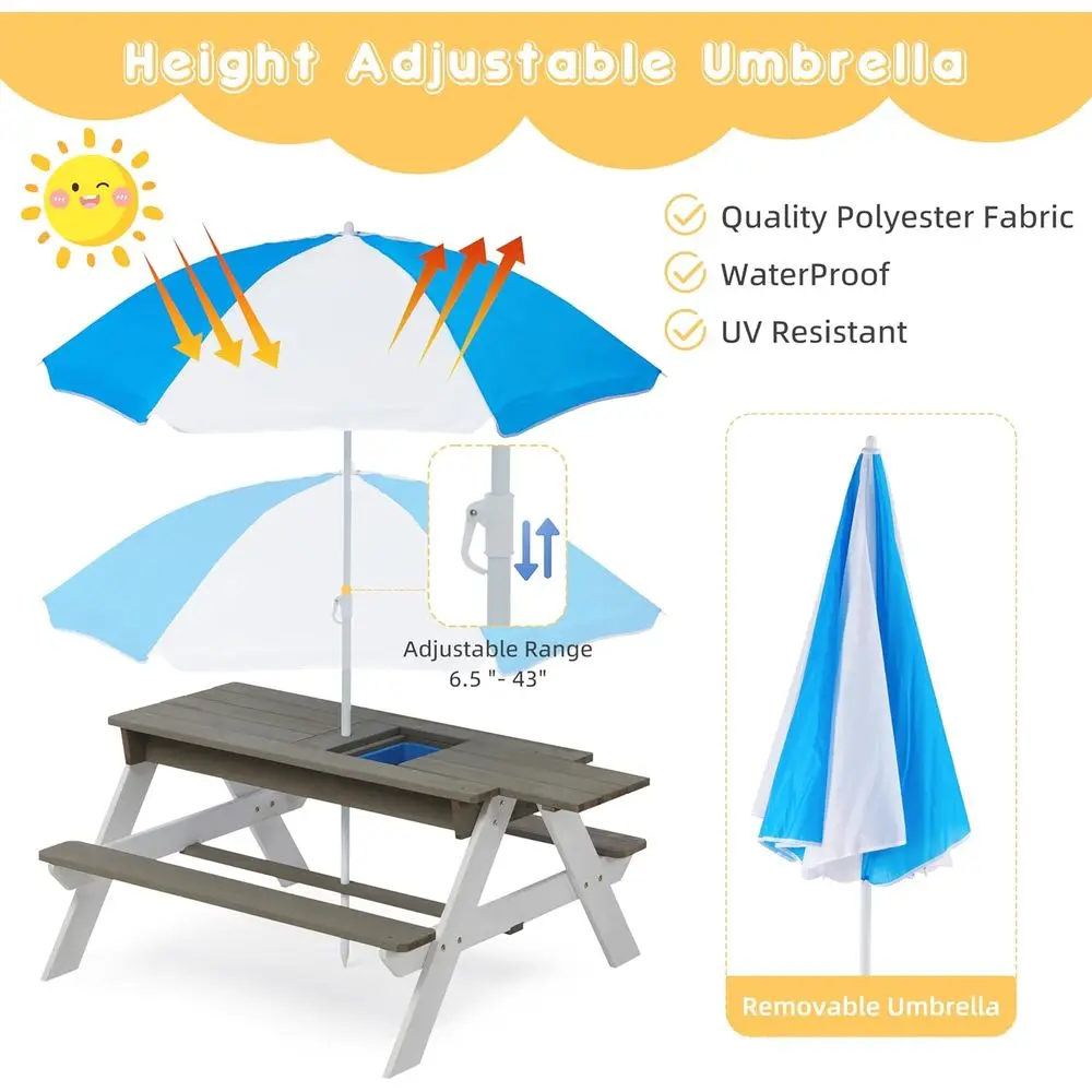 Table de pique-nique en bois c - Kids Outdoor Umbrella avis et prix