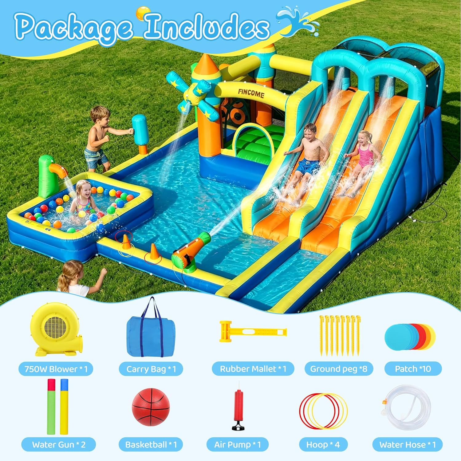Château gonflable 10-en-1 avec - Kids Outdoor Water Park avis et prix