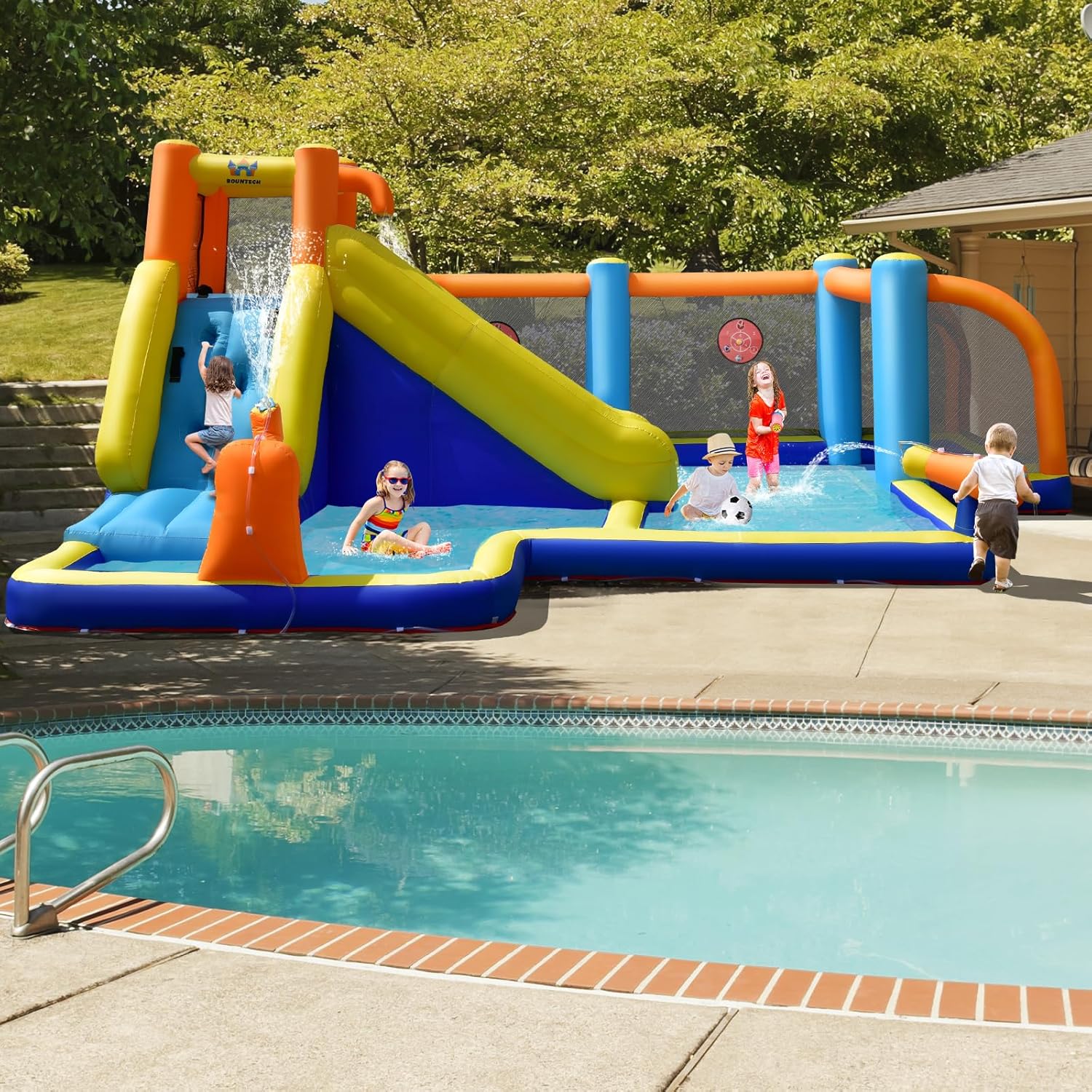Toboggan aquatique gonflable g - Kids Outdoor Water Park avis et prix