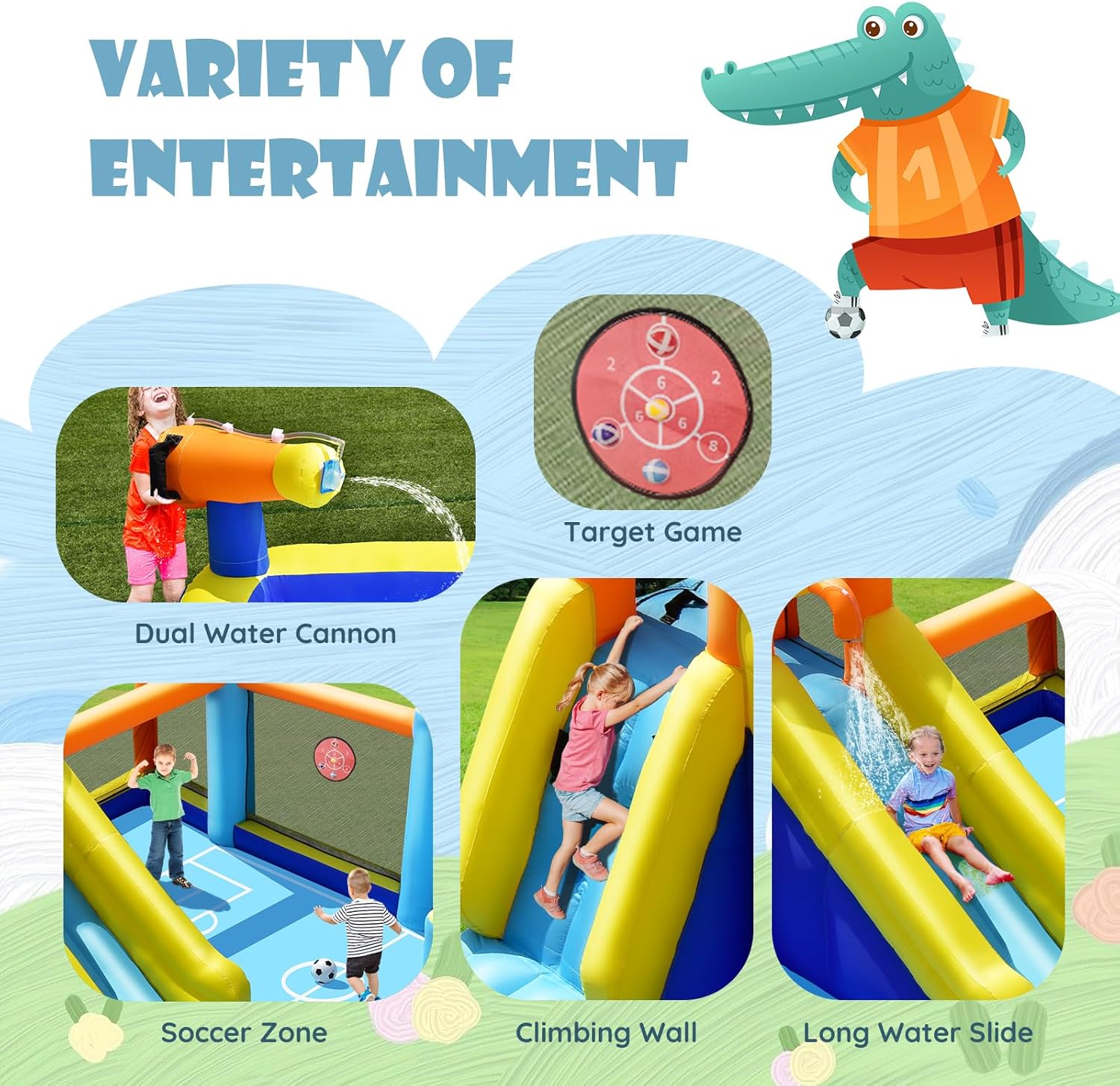 Toboggan aquatique gonflable g - Kids Outdoor Water Park avis et prix