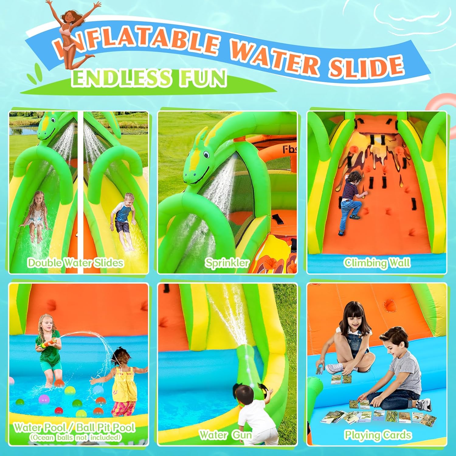 Château gonflable pour enfants - Kids Outdoor Water Park avis et prix