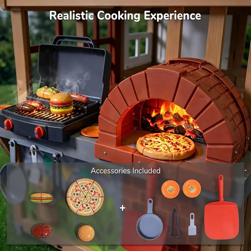 Maison de jeu en bois pour enf - Kids Outdoor Playhouse avis et prix