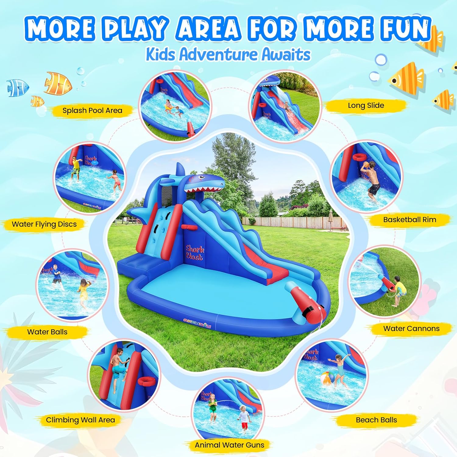Parc aquatique gonflable sur l - Kids Outdoor Water Park avis et prix
