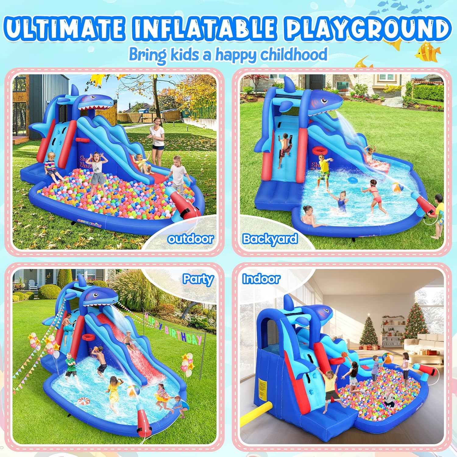 Parc aquatique gonflable sur l - Kids Outdoor Water Park avis et prix