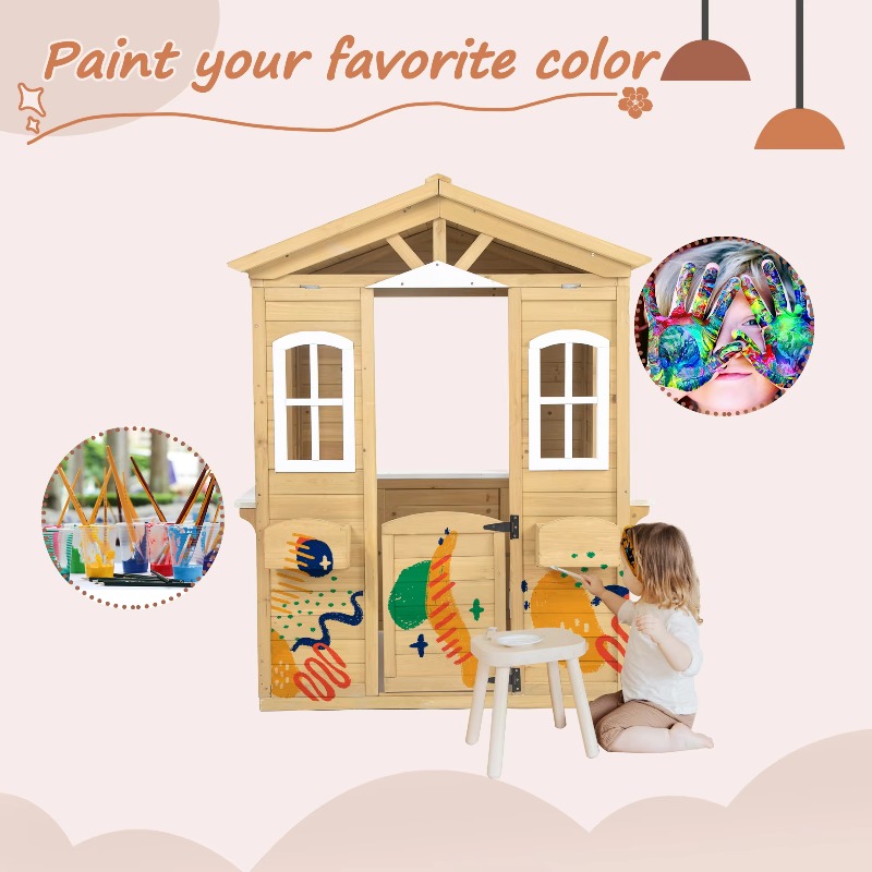 Maisonnette de jeu en bois mas - Kids Outdoor Playhouse avis et prix