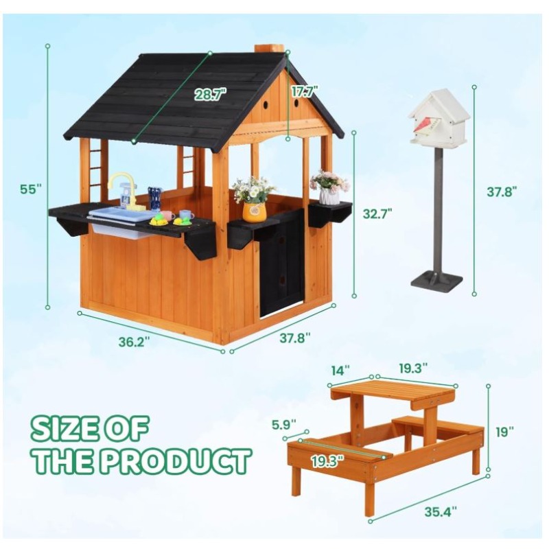 Maisonnette en bois pour enfan - Kids Outdoor Sink avis et prix