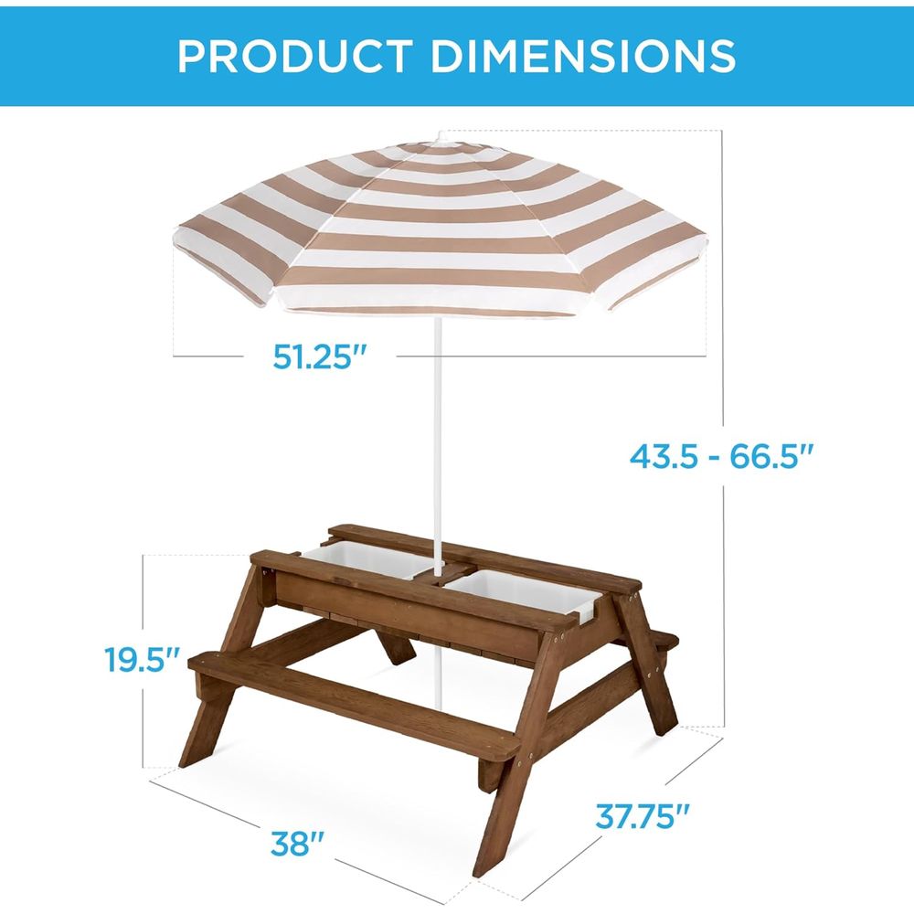 Table de pique-nique pour enfa - Kids Outdoor Umbrella avis et prix