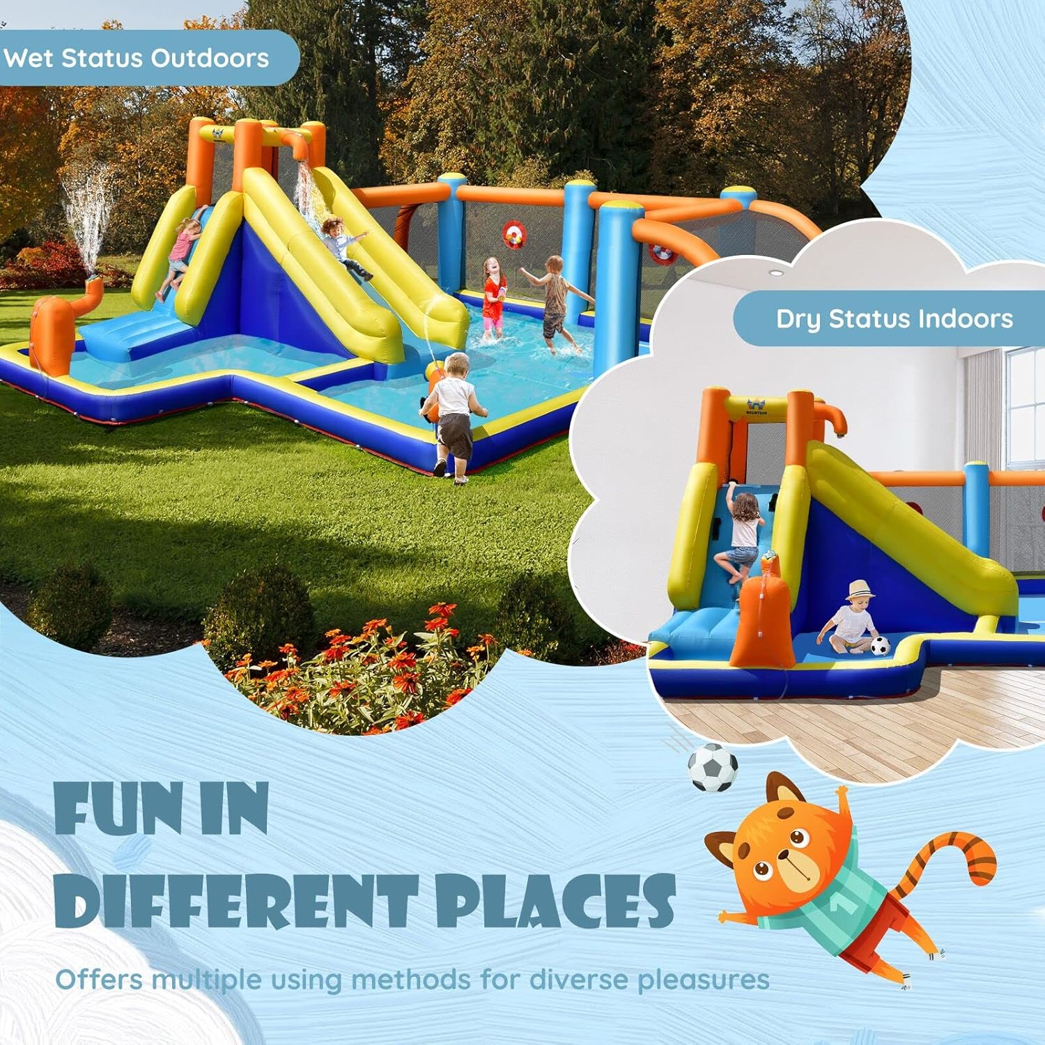 Toboggan aquatique gonflable,  - Kids Outdoor Water Park avis et prix