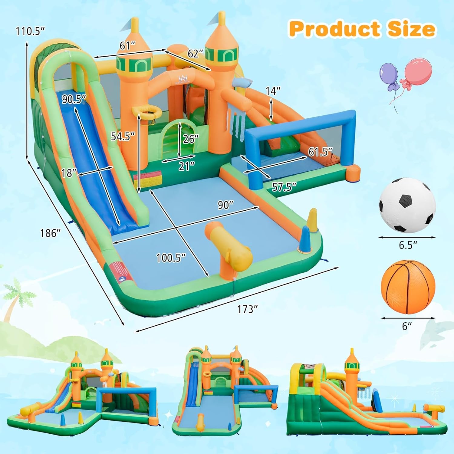 Parc aquatique gonflable 9-en- - Kids Outdoor Water Park avis et prix