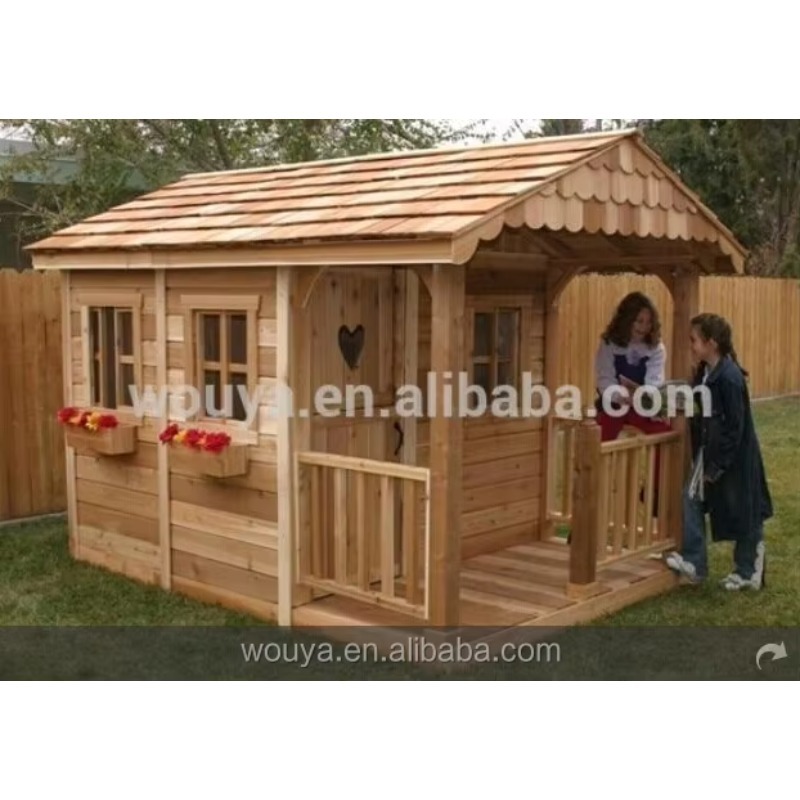 Maison de jeu en bois préfabri - Kids Outdoor Playhouse avis et prix