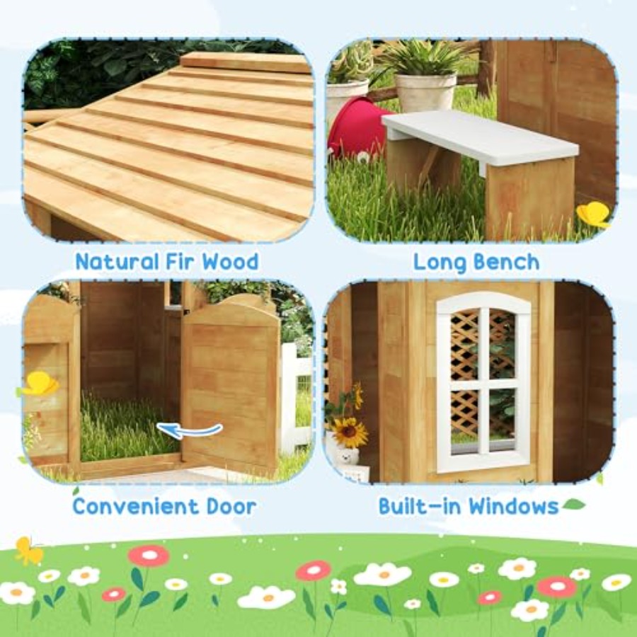 Maison de jeu extérieure pour  - Kids Outdoor Playhouse avis et prix