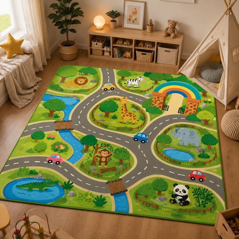 Tapis de jeu VIKAMA Kids Town  - Kids Outdoor Zoo avis et prix
